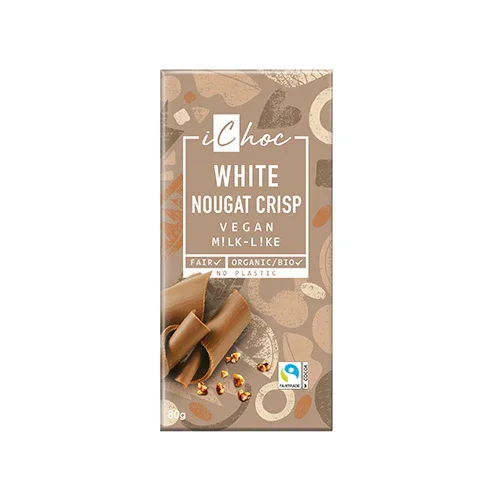 Fri frakt Ichok Vit Nougat Crisp Eko 80 G