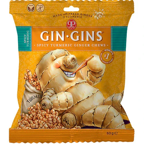 Outlet Ginger Chews (Gin Gins) Spicy Turmeric