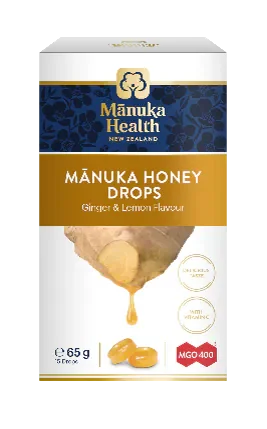 Snabb frakt Manuka Health Manuka Drops Ginger Lemon 15st