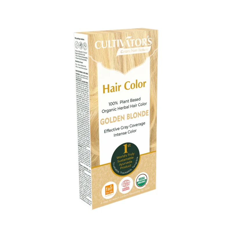 Organic Herbal Hair Color Golden Blonde 100g Rabatter