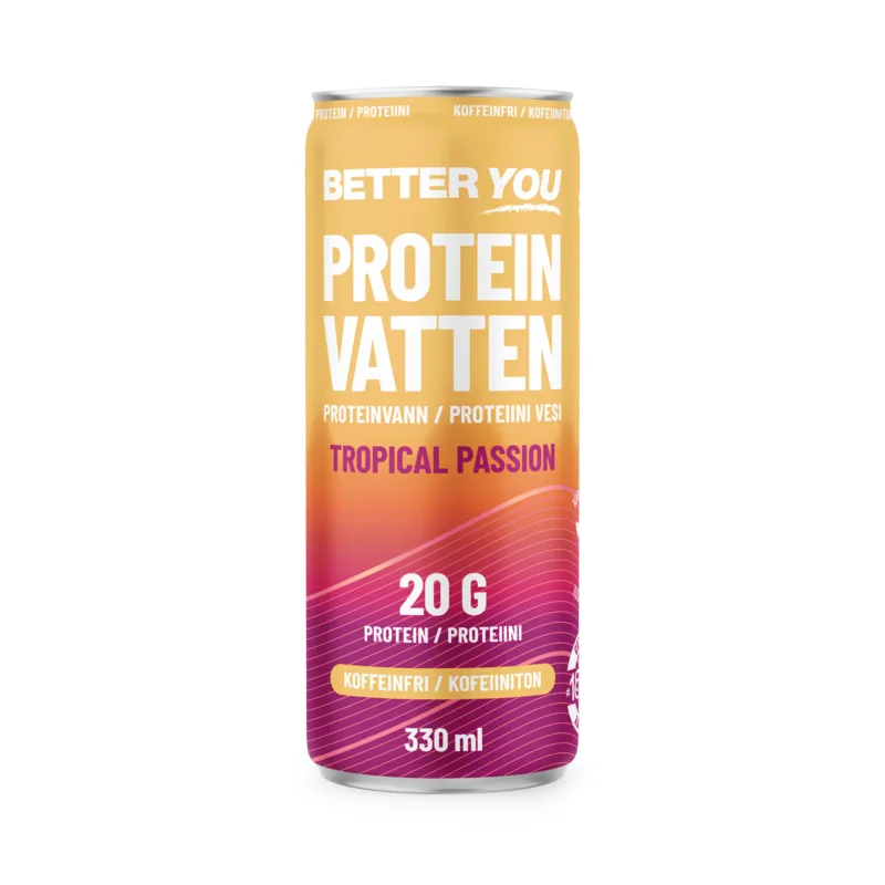Proteinvatten Tropical Passion Koffeinfri 330ml Begränsat antal