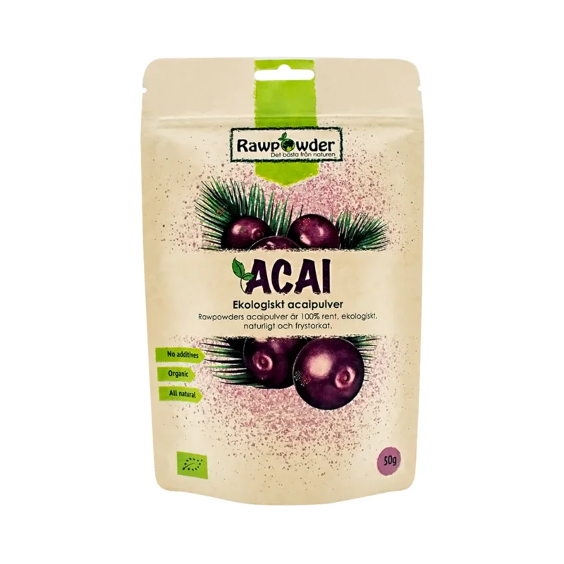 Köp online Acai bär pulver (frystorkad) 50g