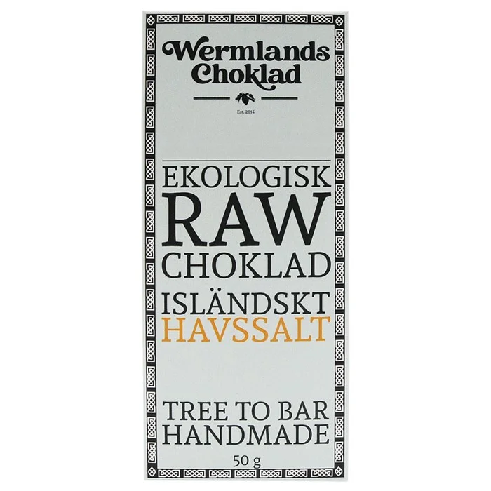 Nedsatt pris Ekologisk Rawchoklad Isländskt havssalt 73%, 50 g