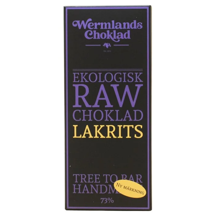 Ekologisk Rawchoklad Lakrits 73%, 50 g Kampanj
