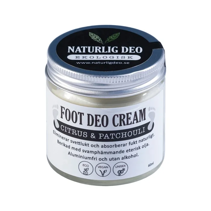 Ekologisk Foot Deo Cream Citrus & Patchouli Kundfavorit