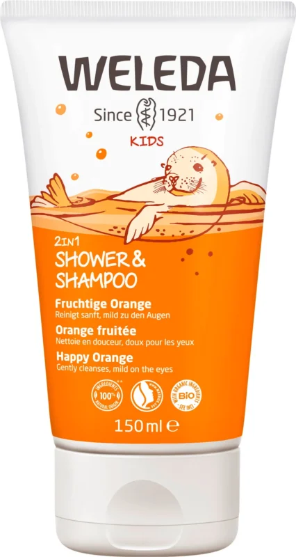Weleda KIDS 2in1 Duschgel & Schampo Fruktig Apelsin, 150 ml Billigare