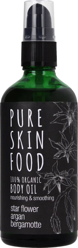 PURE SKIN FOOD Organic Body Oil Starflower, Argan & Bergamotte, 100 ml Säker betalning