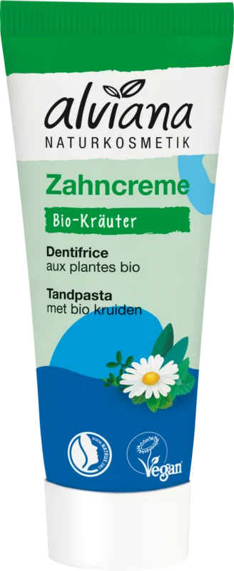 alviana Naturkosmetik Tandkräm med Organiska örter, 75 ml Reapris
