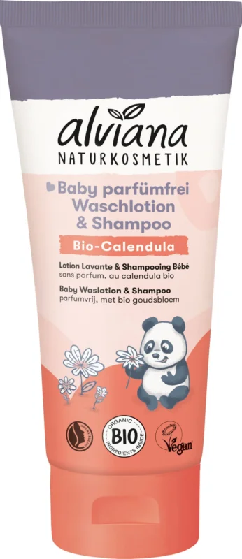 Endast denna vecka alviana Naturkosmetik Babytvätt lotion och schampo, 200 ml