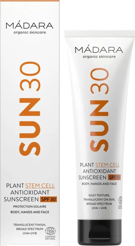 MÁDARA Organic Skincare Plant Stem Cell Antioxidant Body Sunscreen SPF 30 - solkräm, 100 ml Bästa pris
