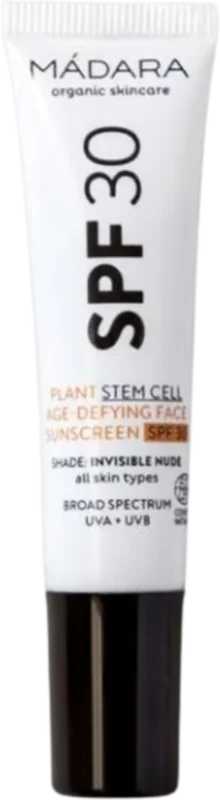 Rea MÁDARA Organic Skincare Plant Stem Cell Age-Defying Face Sunscreen SPF 30 - solkräm, 40 ml