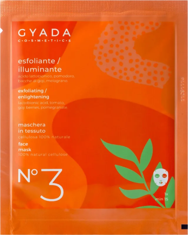 GYADA Cosmetics Exfoliating & Brightening Sheet Mask No. 3, 15 ml Extra rabatt