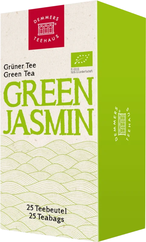 Demmers Teehaus Quick-T Ekologiskt Grönt Te Green Jasmin, 43,75 g Nedsatt pris
