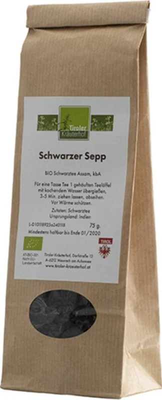 Köp online Tiroler Kräuterhof Ekologiskt Assam Black Tea "Schwarzer Sepp", 100 g