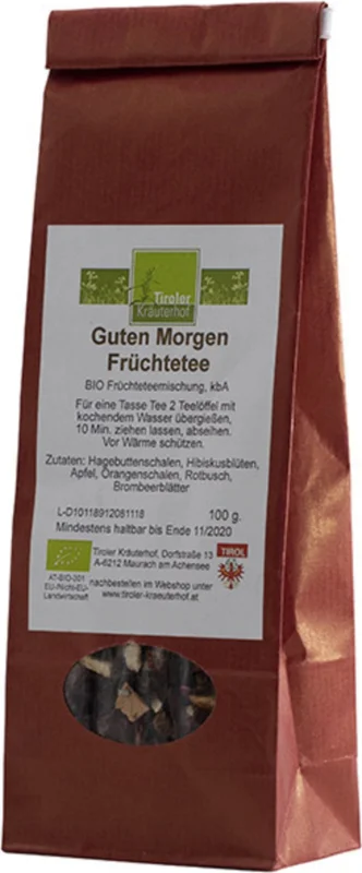 Tiroler Kräuterhof God Morgon Ekologiskt Fruktte, 100 g Bästa pris