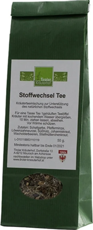Lågt pris Tiroler Kräuterhof Metabolism te, 50 g