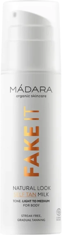 Begränsad tid MÁDARA Organic Skincare FAKE IT Natural Look Self Tan Milk, 150 ml