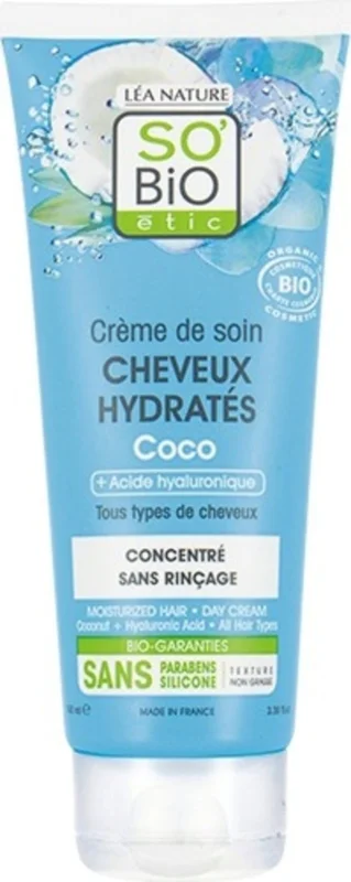 LÉA NATURE SO BiO étic Återfuktande Leave-In-Balsam Kokosnöt och Hyaluronsyra, 100 ml Billig