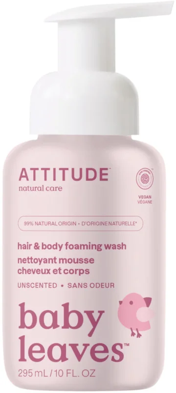 Utförsäljning Attitude baby leaves 2in1 Hair & Body Foaming Wash, Pear Nectar (295 ml)