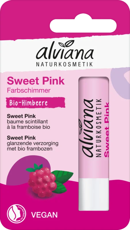 Outlet alviana Naturkosmetik Läppbalsam Sweet Pink, 4,50 g