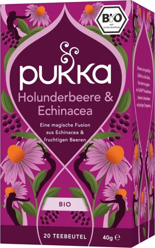 Köp online Pukka Elderberry & Echinacea Ekologisk Fruktte, 20 st. (40 g)