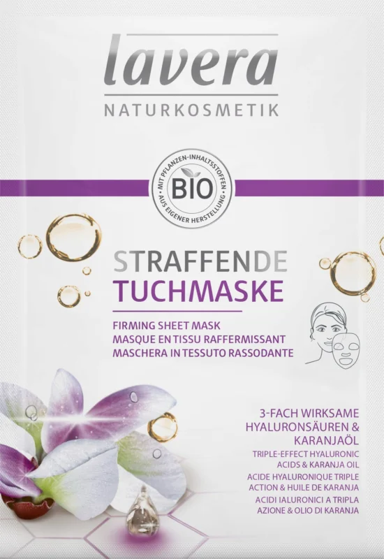 Lavera Förstärkande tygmask 3x effektiva hyaluronsyror & karanjaolja Endast idag
