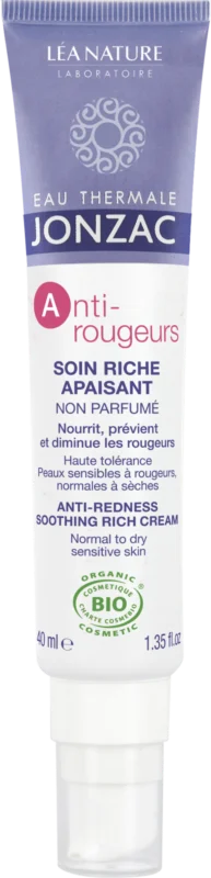 Snabb leverans Eau Thermale JONZAC Anti-rougeurs Soothing Rich Cream, 40 ml