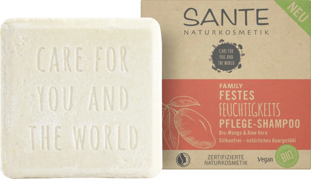 Populärt val Santé – naturally. Solid Moisturising Shampoo, 60 g