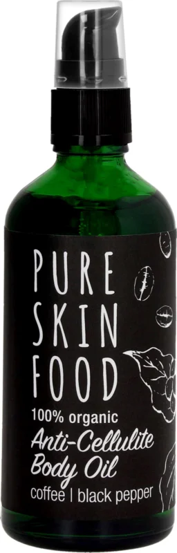 PURE SKIN FOOD Organic Anti-Cellulite Body Oil Coffee - Black Pepper, 100 ml Rea