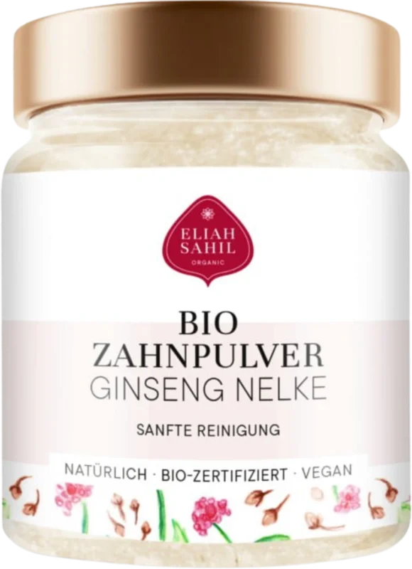 Eliah Sahil Ekologiskt tandpulver ginseng nejlika, 60 g Begränsad tid