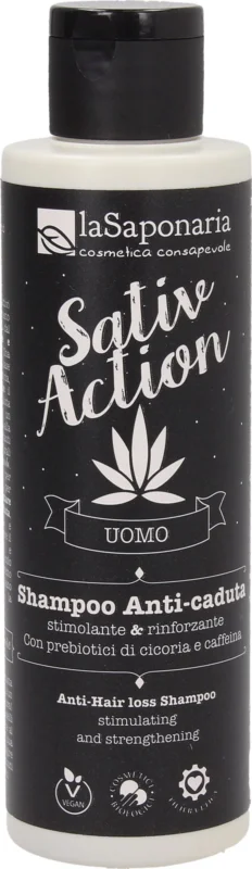 Nedsatt pris La Saponaria Uomo SativAction Anti-Hair Loss Shampoo, 150 ml
