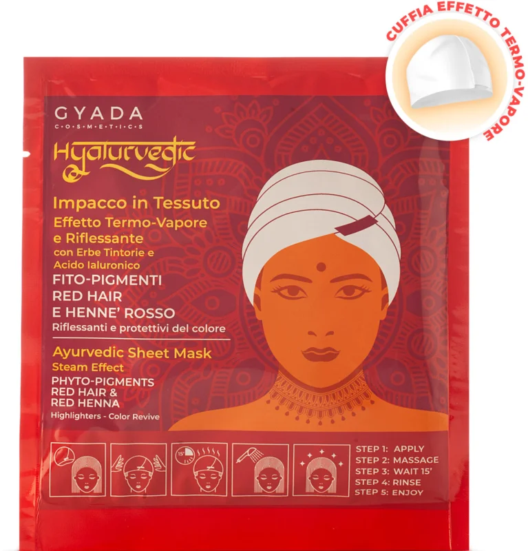 Lägg i varukorgen GYADA Cosmetics Hyalurvedic Red Hair Colour Shine Sheet Mask, 60 ml