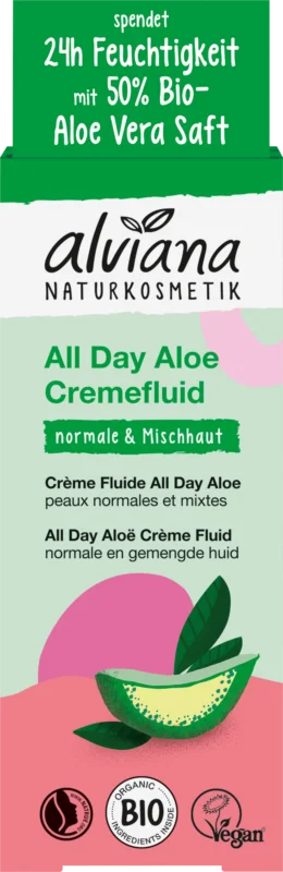 alviana Naturkosmetik All Day Aloe Cream Fluid, 50 ml Begränsad tid