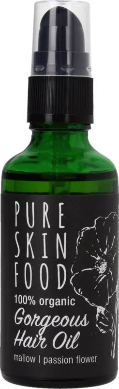 Handla nu PURE SKIN FOOD Organic Gorgeous Hair Oil Mallow - Passion Flower, 50 ml