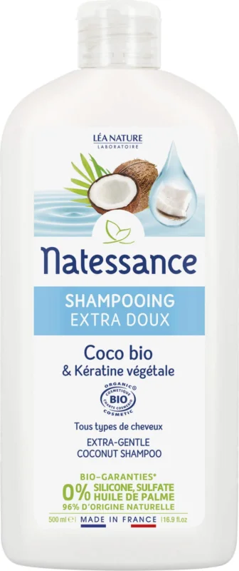 Natessance Skonsamt Schampo Kokosnöt & Keratin, 500 ml I lager