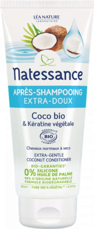 Beställ nu Natessance Skonsamt Balsam Kokosnöt & Keratin, 200 ml