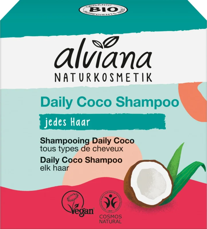 Handla nu alviana Naturkosmetik Organic Coconut & Organic Argan Oil Solid Shampoo, 60 g