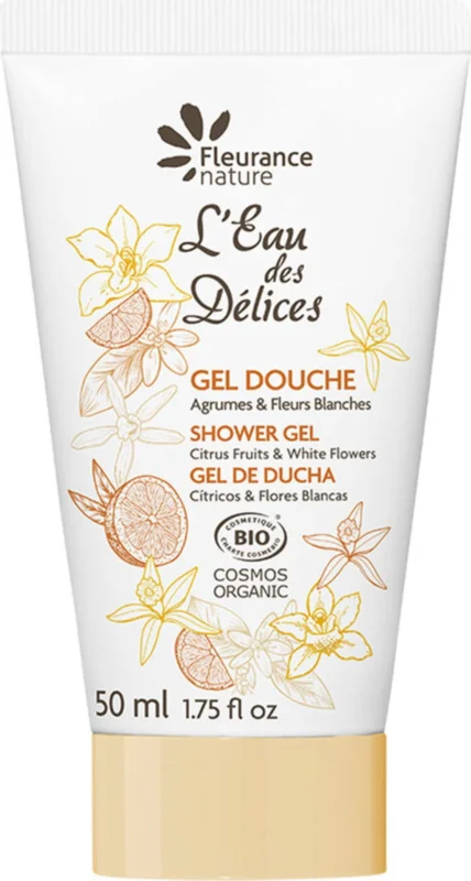 Populär Fleurance Nature L'Eau des Délices Shower Gel Citrus Fruits & White Flowers, 50 ml