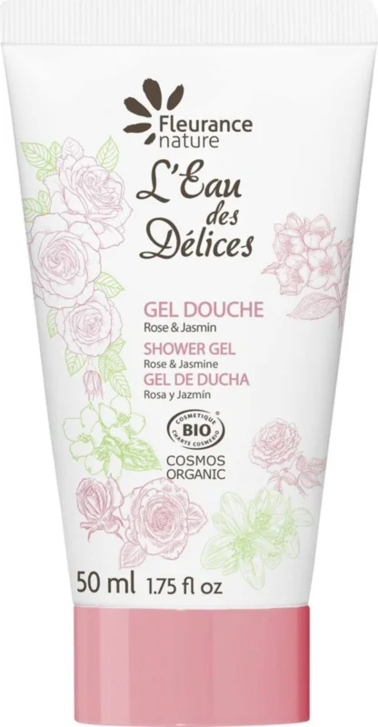 Beställ nu Fleurance Nature L'Eau des Délices Shower Gel Rose & Jasmin, 50 ml