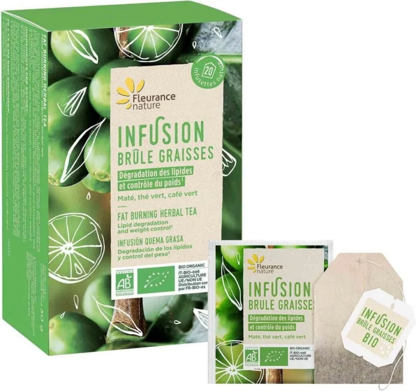 Fleurance Nature Organic Tea "Fat Burning", 20 st. (20 Tepåsar) Billig