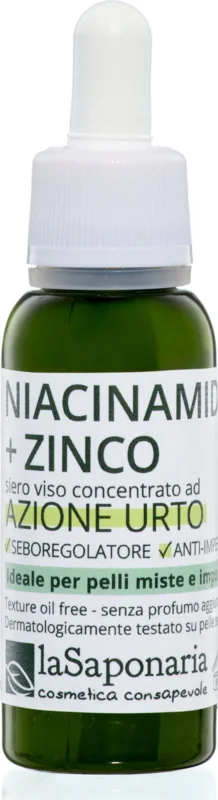 Kundfavorit La Saponaria Attivi Puri Niacinamid + Zinkserum, 30 ml
