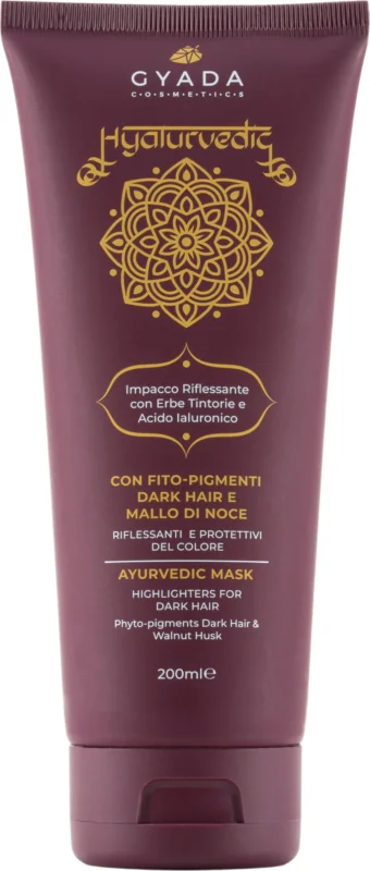 GYADA Cosmetics Hyalurvedisk Färgglans Hårmask Dark Hair, 200 ml Begränsat erbjudande