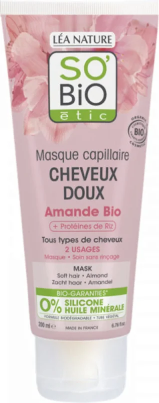 Köp nu LÉA NATURE SO BiO étic Organic Almond Hair Mask, 200 ml