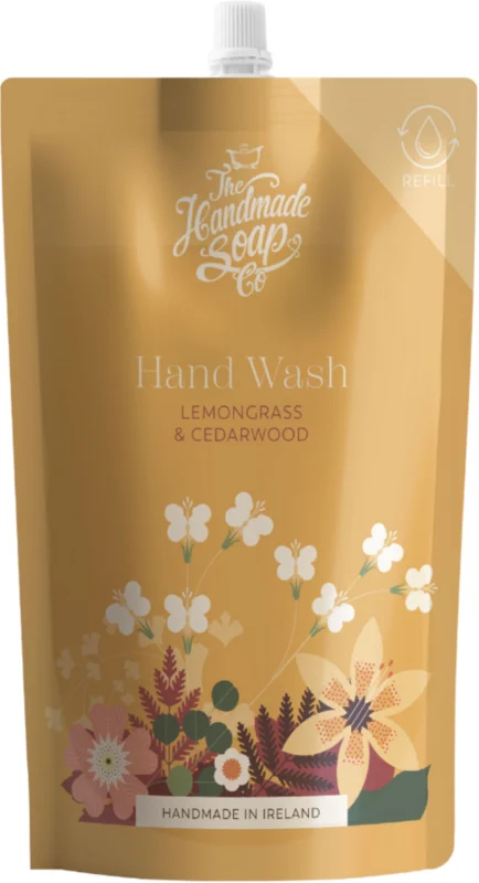 The Handmade Soap Company Refill Flytande Tvål för Handtvätt, Coriander Seed, Geranium & Vetiver (500 ml) Trygg betalning