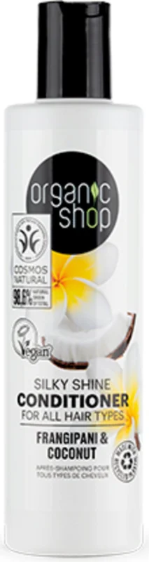 Utförsäljning Organic Shop Silky Shine Conditioner Frangipani & Coconut, 280 ml