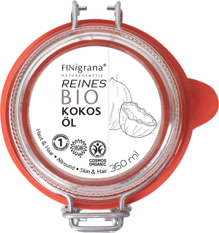 I lager FINigrana® ekologisk & naturlig kosmetika Ren Ekologisk Kokosolja, 350 ml