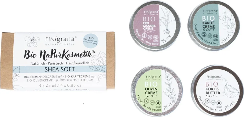 Premium FINigrana® ekologisk & naturlig kosmetika Bio NaPurKosmetik® Vårdset "Shea Soft"