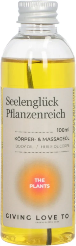 GIVING LOVE TO Kropps- & Massageolja "Själalycka Växtriket" - The Plants, 100 ml Utförsäljning