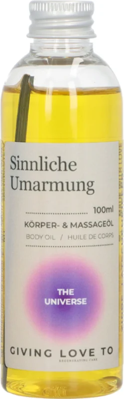 GIVING LOVE TO Kropps- & Massageolja "Sensuell Omfamning" - The Universe, 100 ml I lager