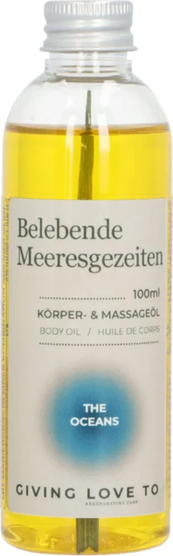 I lager GIVING LOVE TO Kropps- & Massageolja "Uppiggande Havsvågor" - The Ocean, 100 ml
